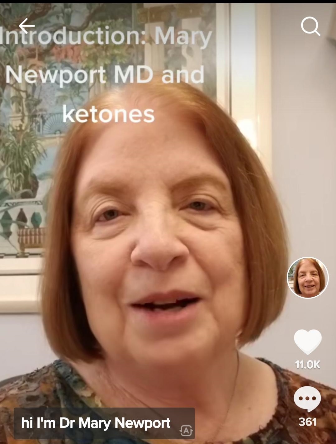 Elderly woman sharing health tips on Newport MD and ketones.