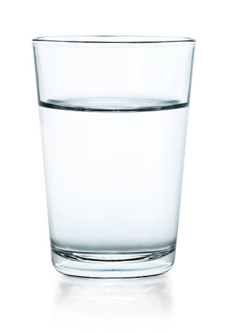 A glass of water
